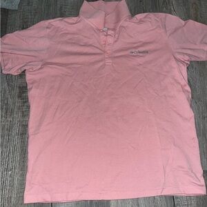 Columbia Men's Soft Pink Polo Shirt active fit sporty